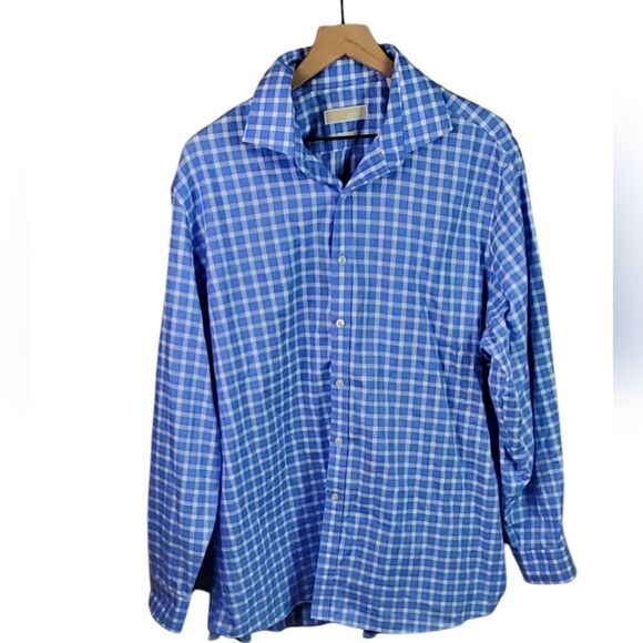 Michael Michael Kors Blue  Checkered Shirt - Picture 1 of 6